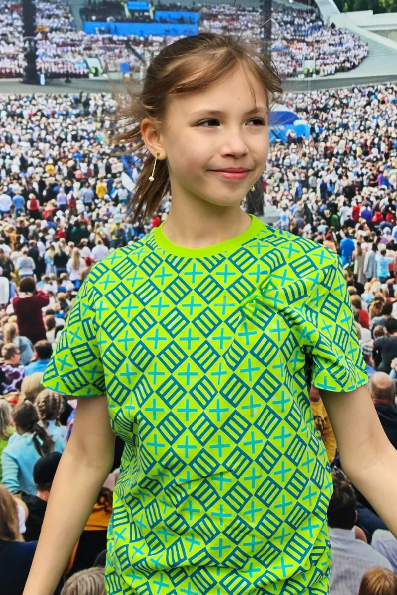 2023.a Noorte LAULU- JA TANTSUPEO roheline t-särk lastele