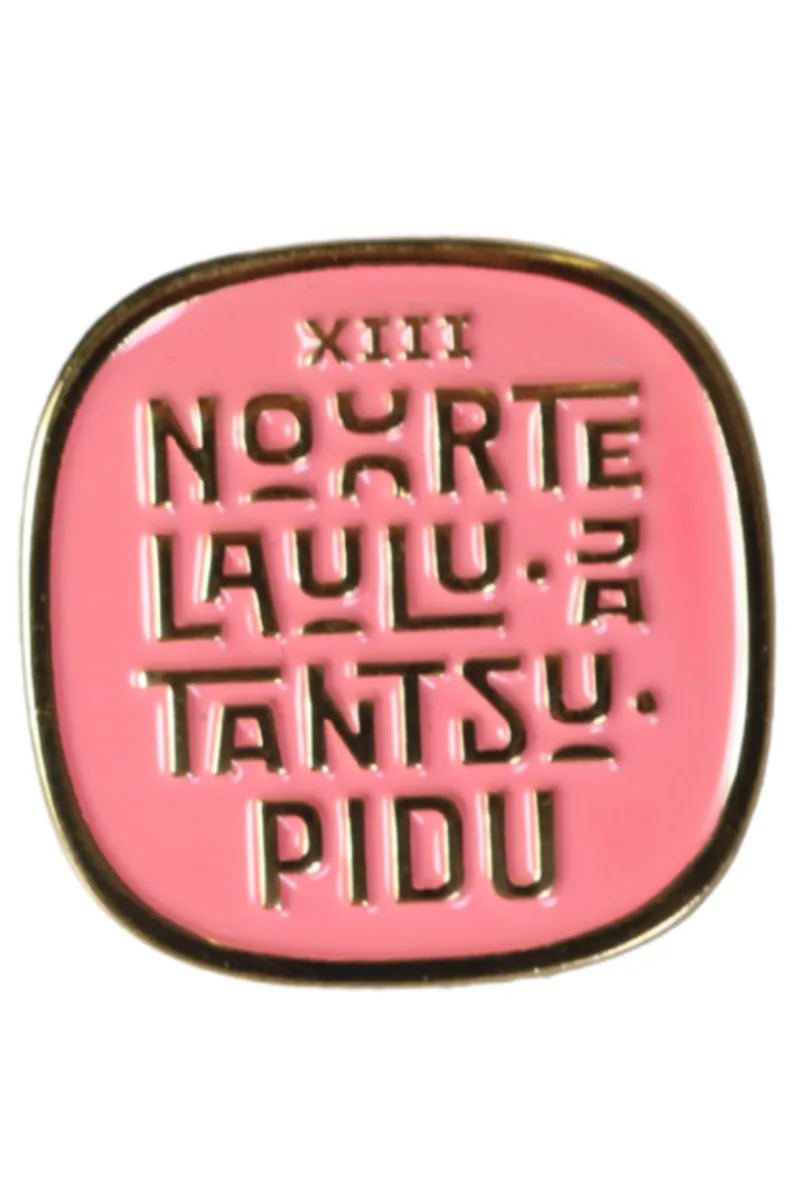 2023.a Noorte Laulu- ja tantsupeo PÜHA ON MAA roosa rinnamärk
