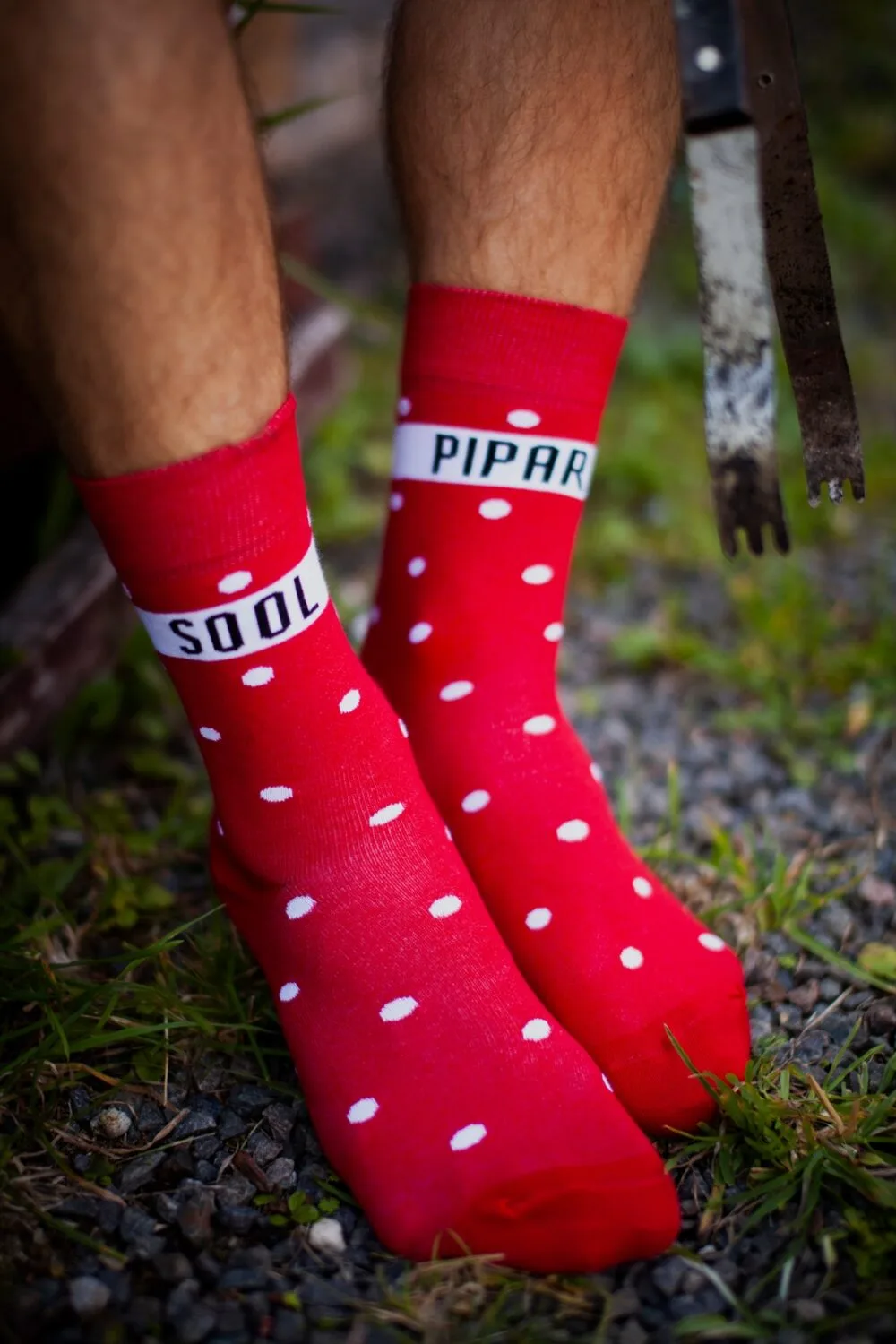 PIPAR ja SOOL punased puuvillased sokid