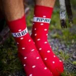 PIPAR ja SOOL punased puuvillased sokid