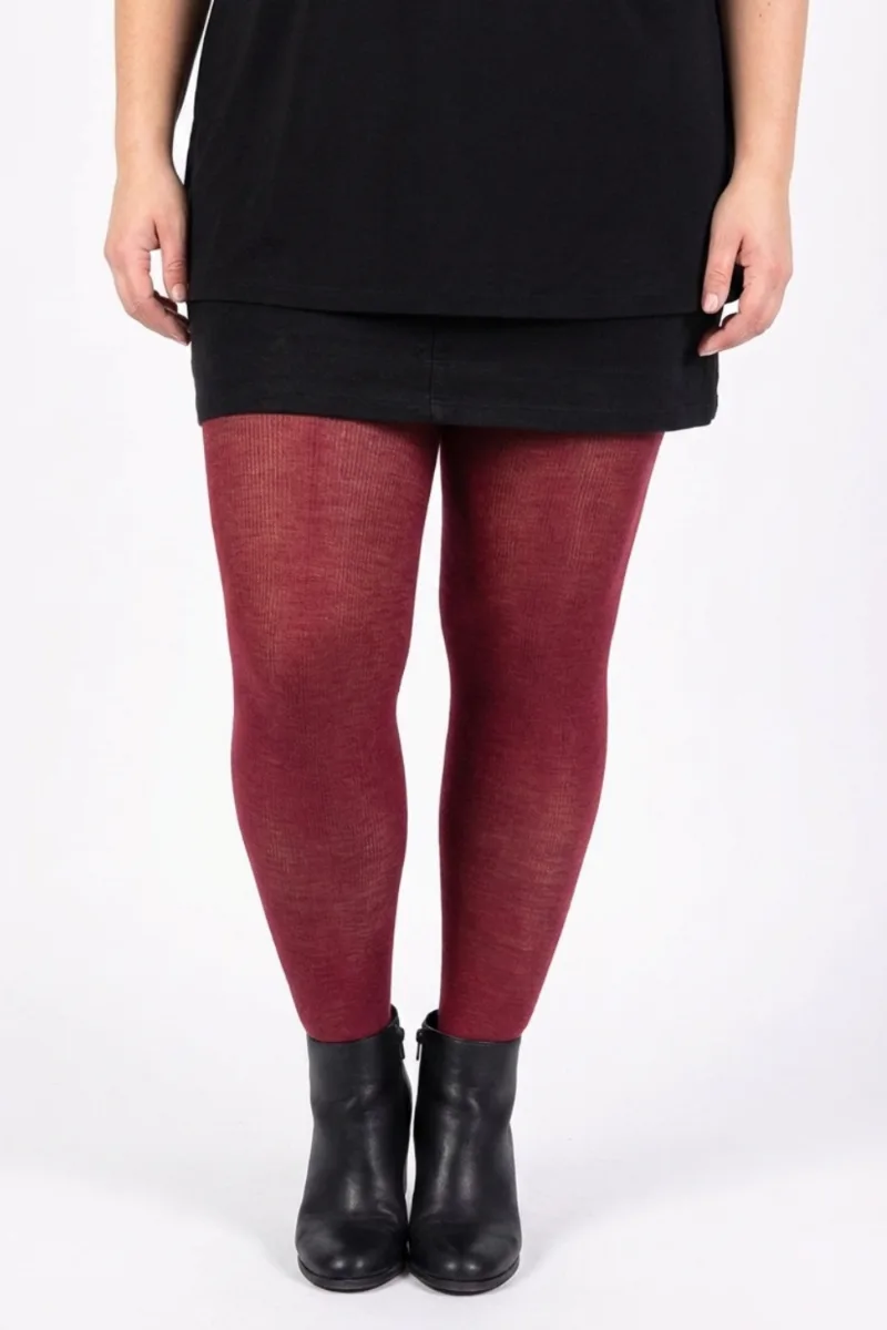 MILANA plus size bordoopunased meriinovillased sukkpüksid