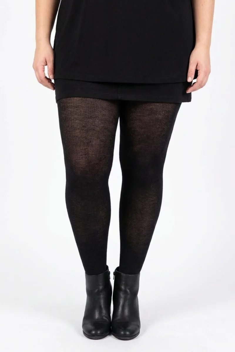 MILANA plus size mustad meriinovillased sukkpüksid