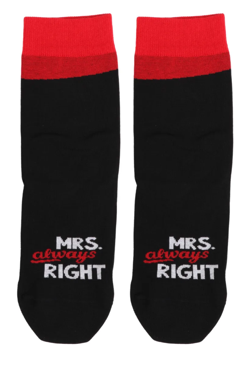 MRS. ALWAYS RIGHT musta värvi puuvillased sokid LEIDI