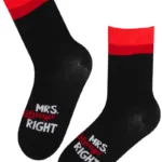 MRS. ALWAYS RIGHT musta värvi puuvillased sokid LEIDI