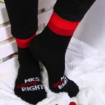 MRS. ALWAYS RIGHT musta värvi puuvillased sokid LEIDI