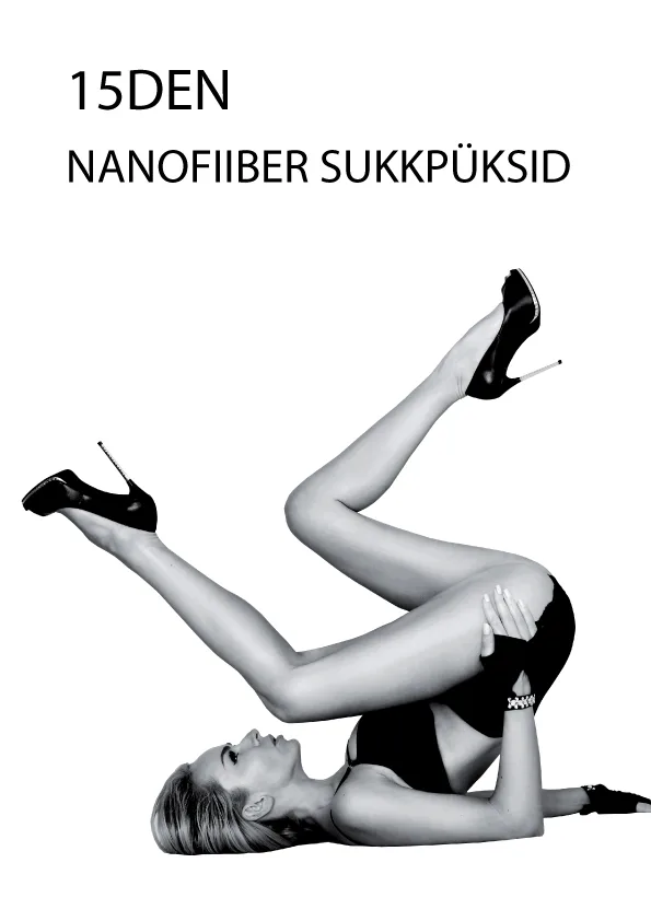 SENSATION 15DEN mustad nanofiibrist sukkpüksid