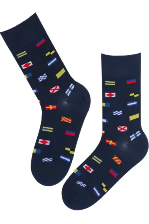 NAUTICA FLAGS lippudega puuvillased sokid