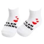 NUNNU valged puuvillased sokid beebidele