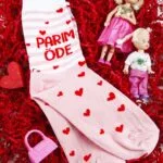 PARIM ÕDE heleroosad puuvillased sokid naistele
