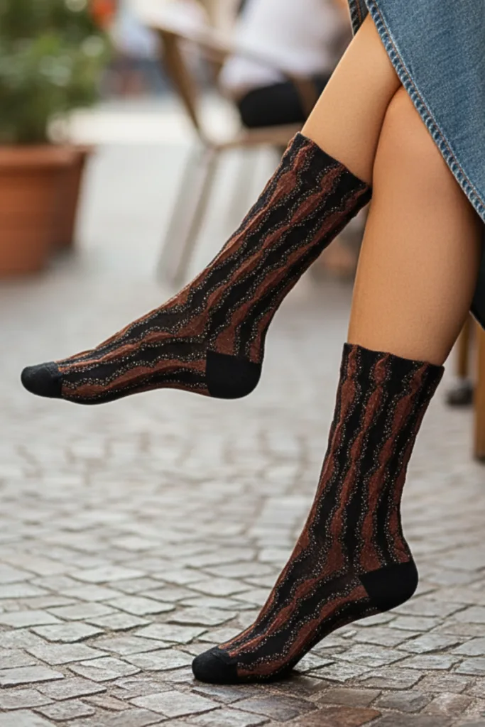Pierre Mantoux LYNN sparkly socks