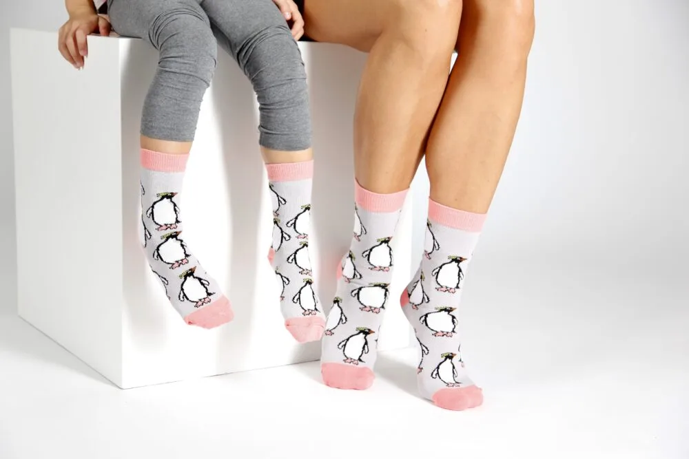PINGU puuvillased pingviini mustriga sokid lastele