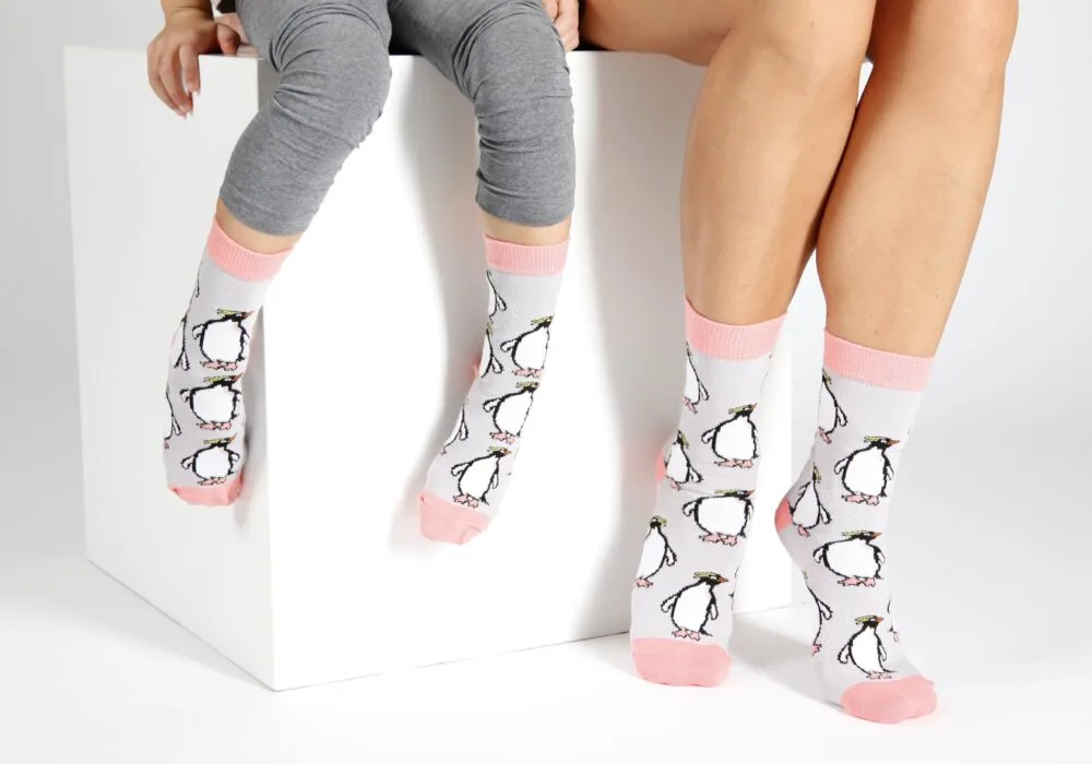 PINGU puuvillased pingviini mustriga sokid lastele