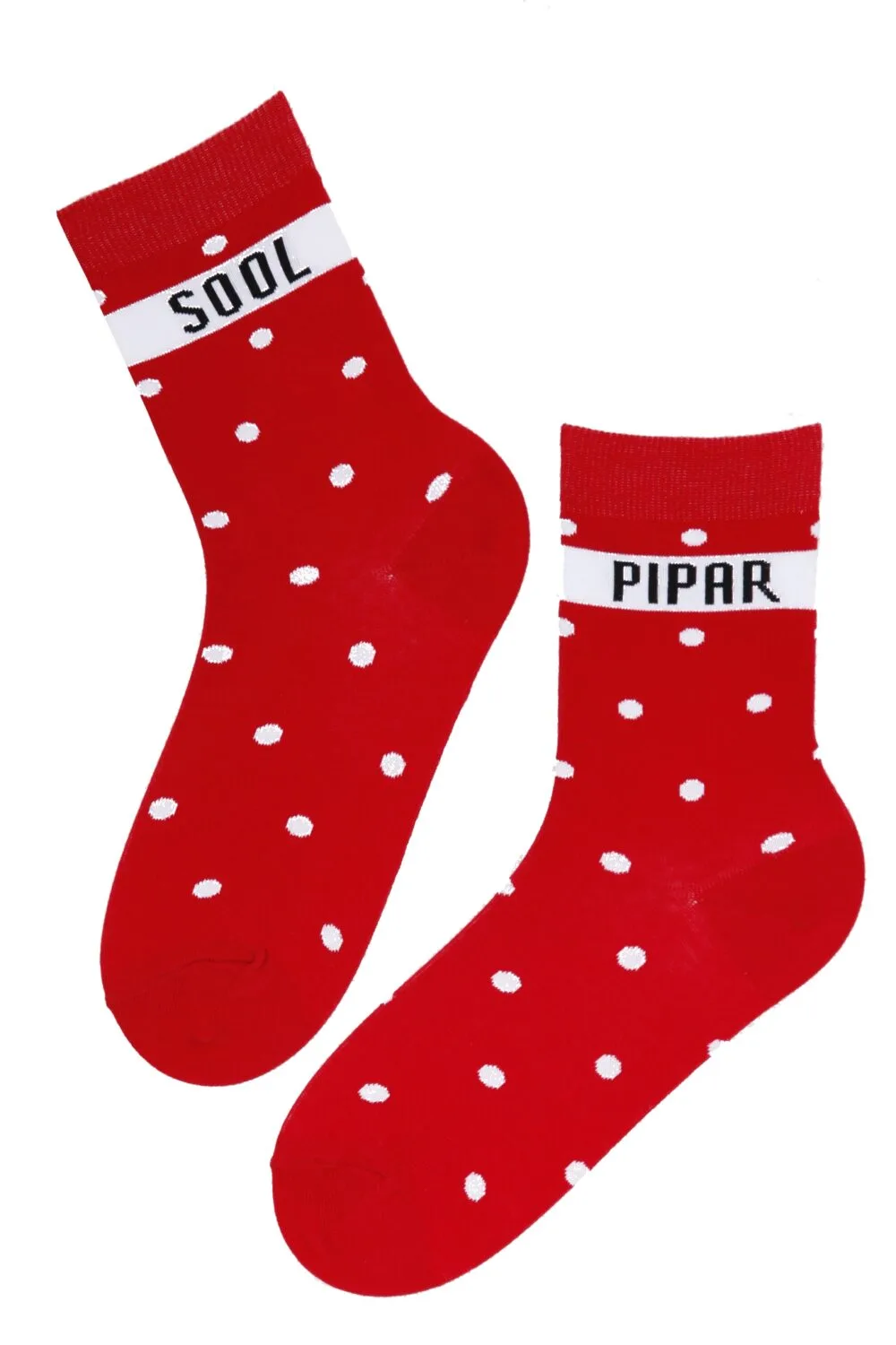 PIPAR ja SOOL punased puuvillased sokid
