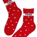 PIPAR ja SOOL punased puuvillased sokid