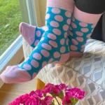 POPPY sinised täpilised meriinovillased sokid