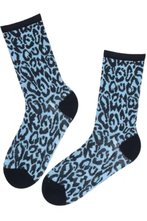 RIINU sinised leopardimustriga villased sokid