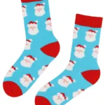 SANTA sinised jõuluvanadega puuvillased sokid