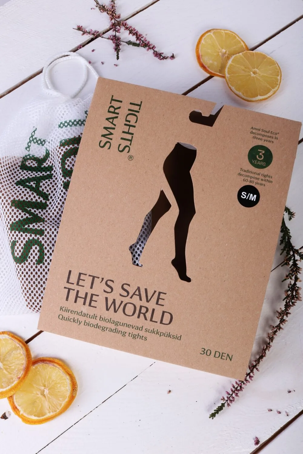 SMART TIGHTS musta värvi 30 DEN kiirendatult biolagunevad sukkpüksid