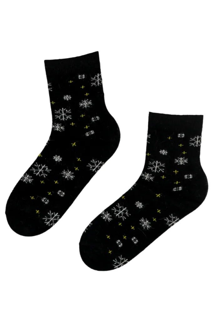 SNOWY musta värvi villased sokid