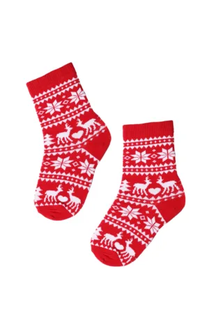 NORTH POLE punased puuvillased sokid lastele