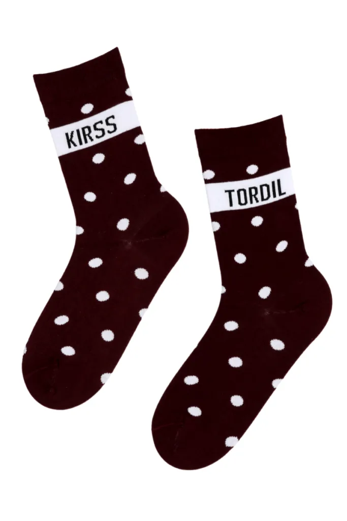 KIRSS TORDIL kirsipunased puuvillased sokid