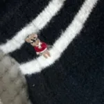 TEDDY musta värvi pehmed triipudega sokid