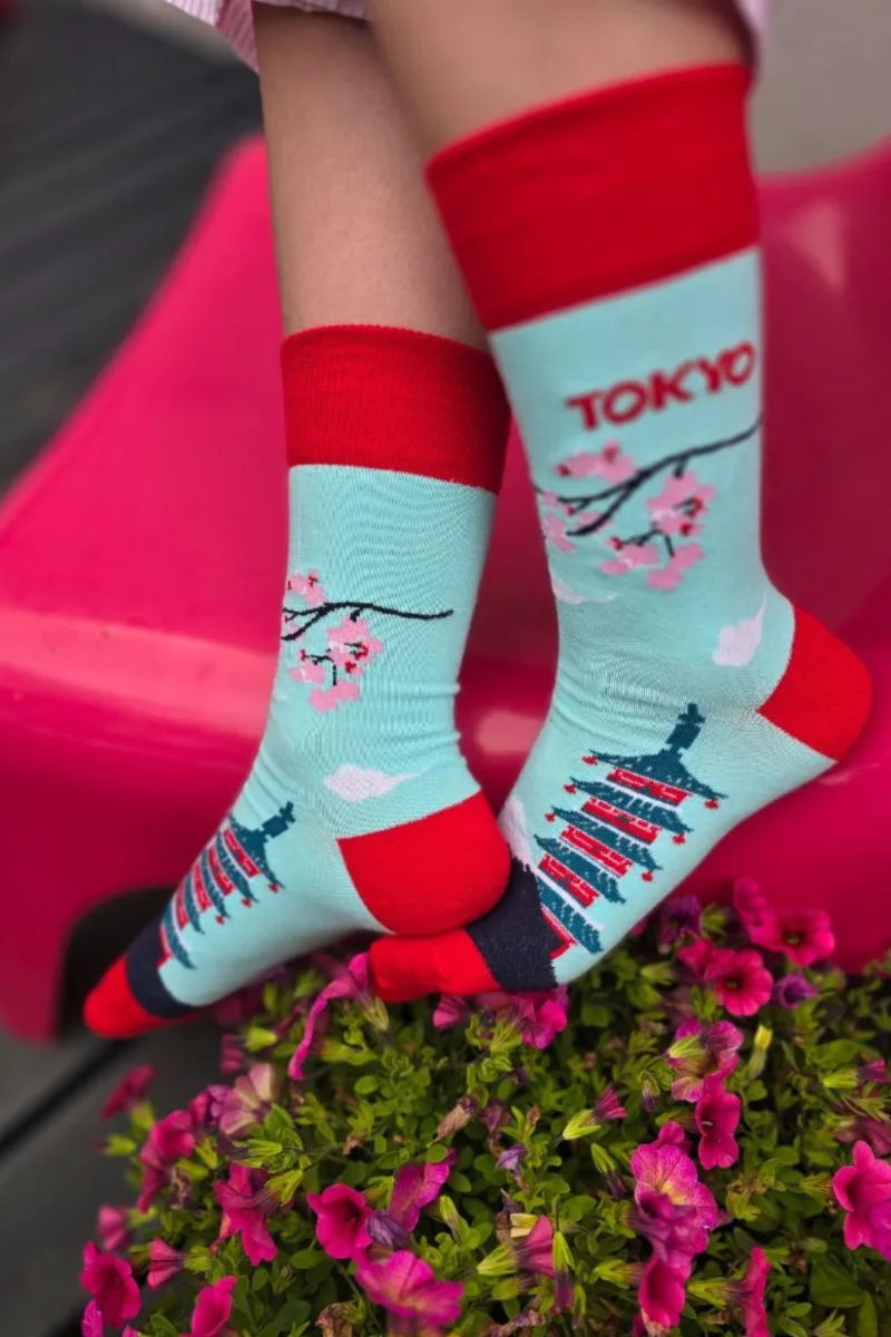 CITY SOCKS TOKYO puuvillased sinised sokid