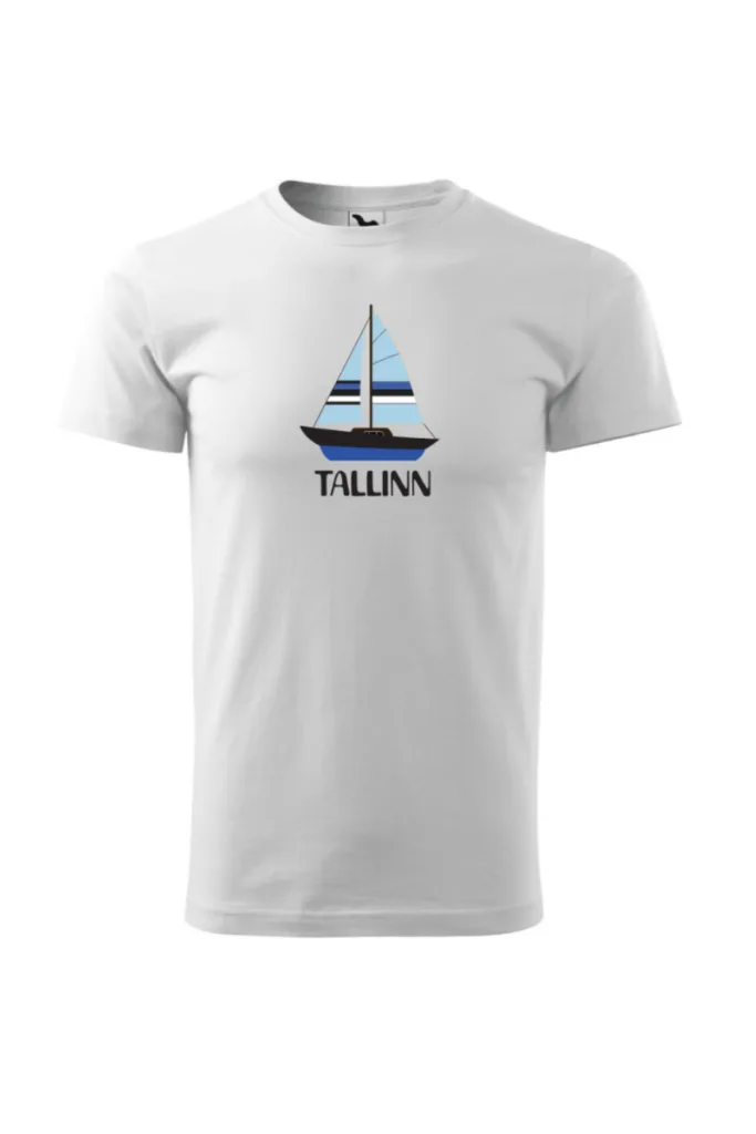 TALLINN valge t-särk purjekaga