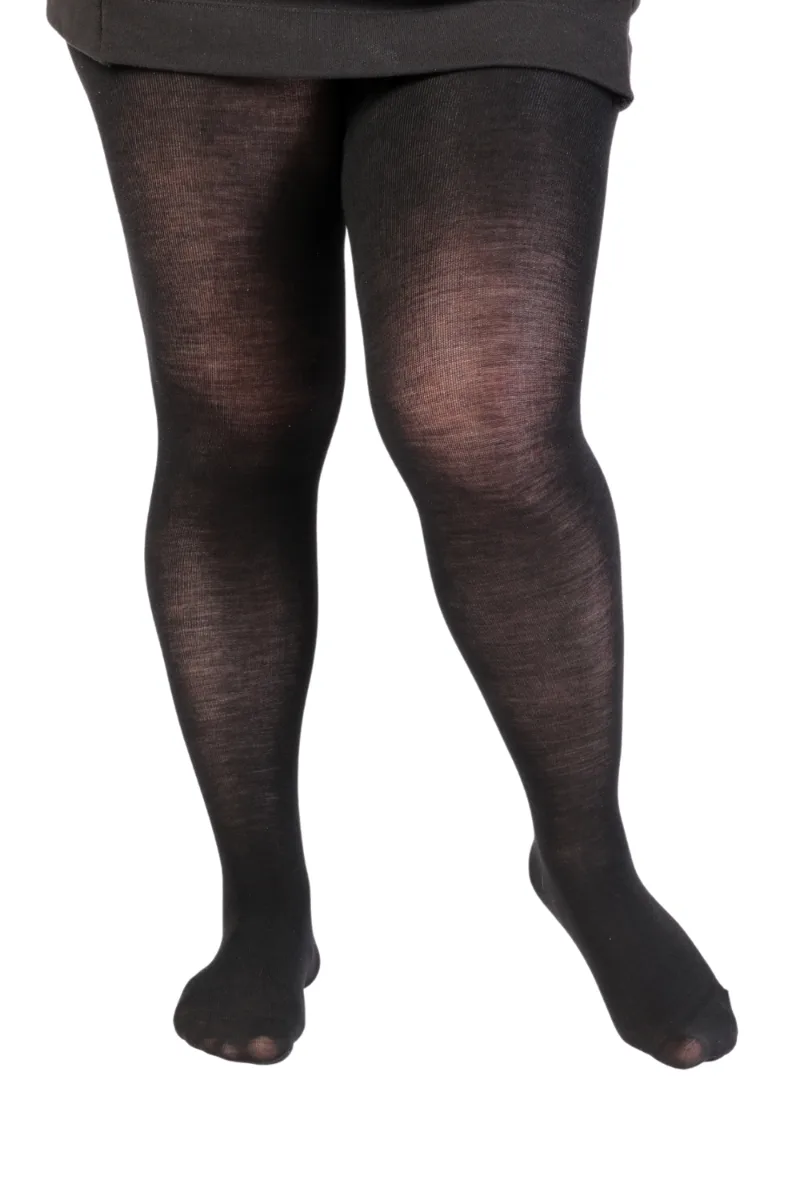 MILANA plus size mustad meriinovillased sukkpüksid