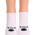 WHITE ZEBRA valged sebraga madalad sokid