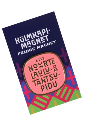 2023.a Noorte Laulu- ja tantsupeo roosa külmkapimagnet