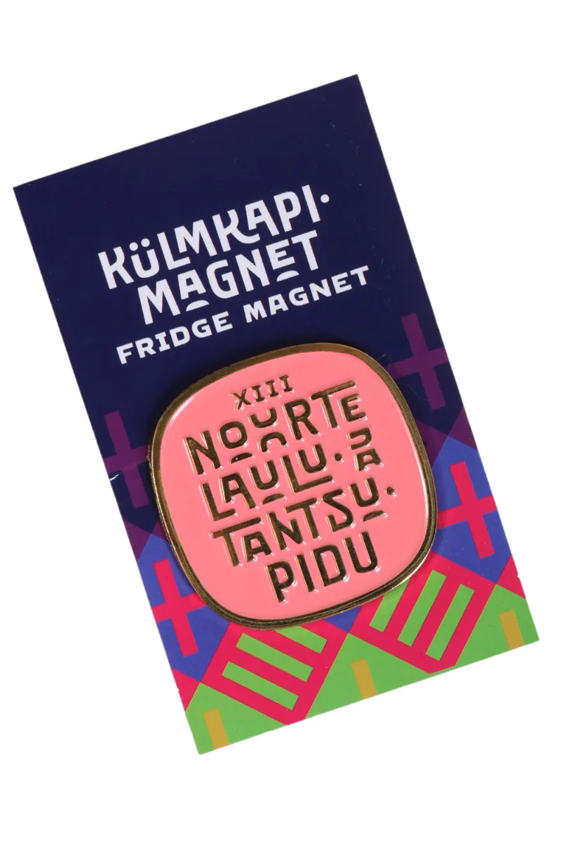 2023.a Noorte Laulu- ja tantsupeo roosa külmkapimagnet
