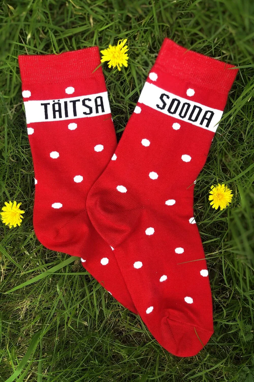 TÄITSA SOODA punased puuvillased sokid