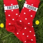 TÄITSA SOODA punased puuvillased sokid