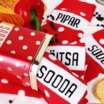 TÄITSA SOODA punased puuvillased sokid