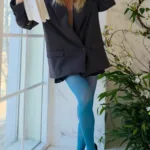 STIINA LAGUNA 40DEN sinised sukkpüksid