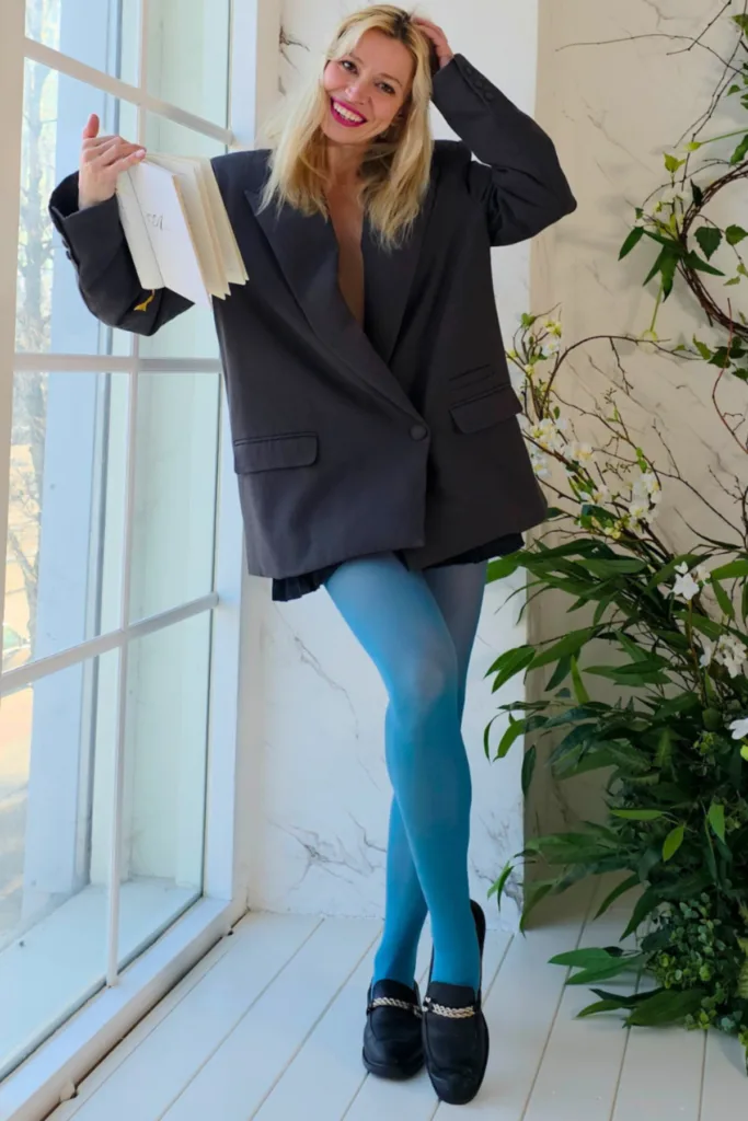 STIINA LAGUNA 40DEN sinised sukkpüksid