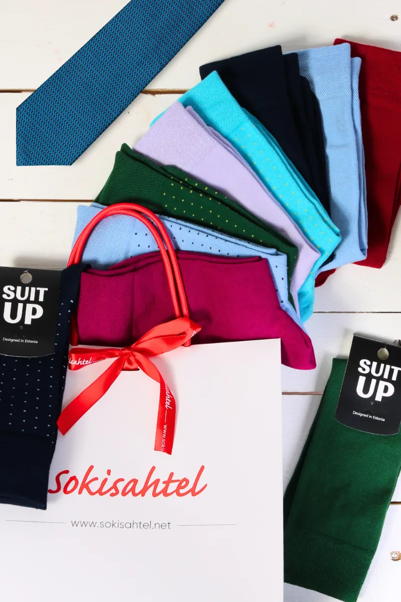 SUIT UP ülikonnasokkide üllatuspakk 10 sokipaariga