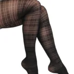 TARTAN ruudulised musta värvi sukkpüksid