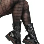 TARTAN ruudulised musta värvi sukkpüksid