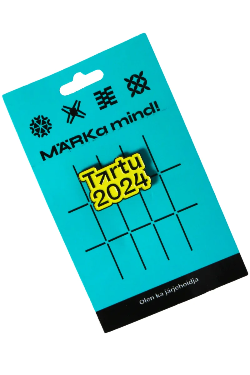 TARTU 2024 kollane rinnamärk