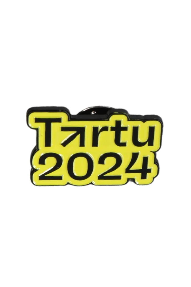 TARTU 2024 kollane rinnamärk