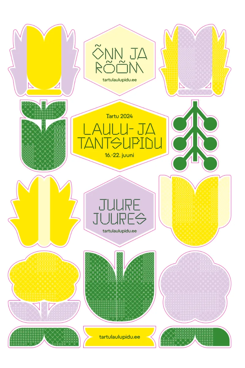 TARTU 2024 laulu- ja tantsupidu kleepsud