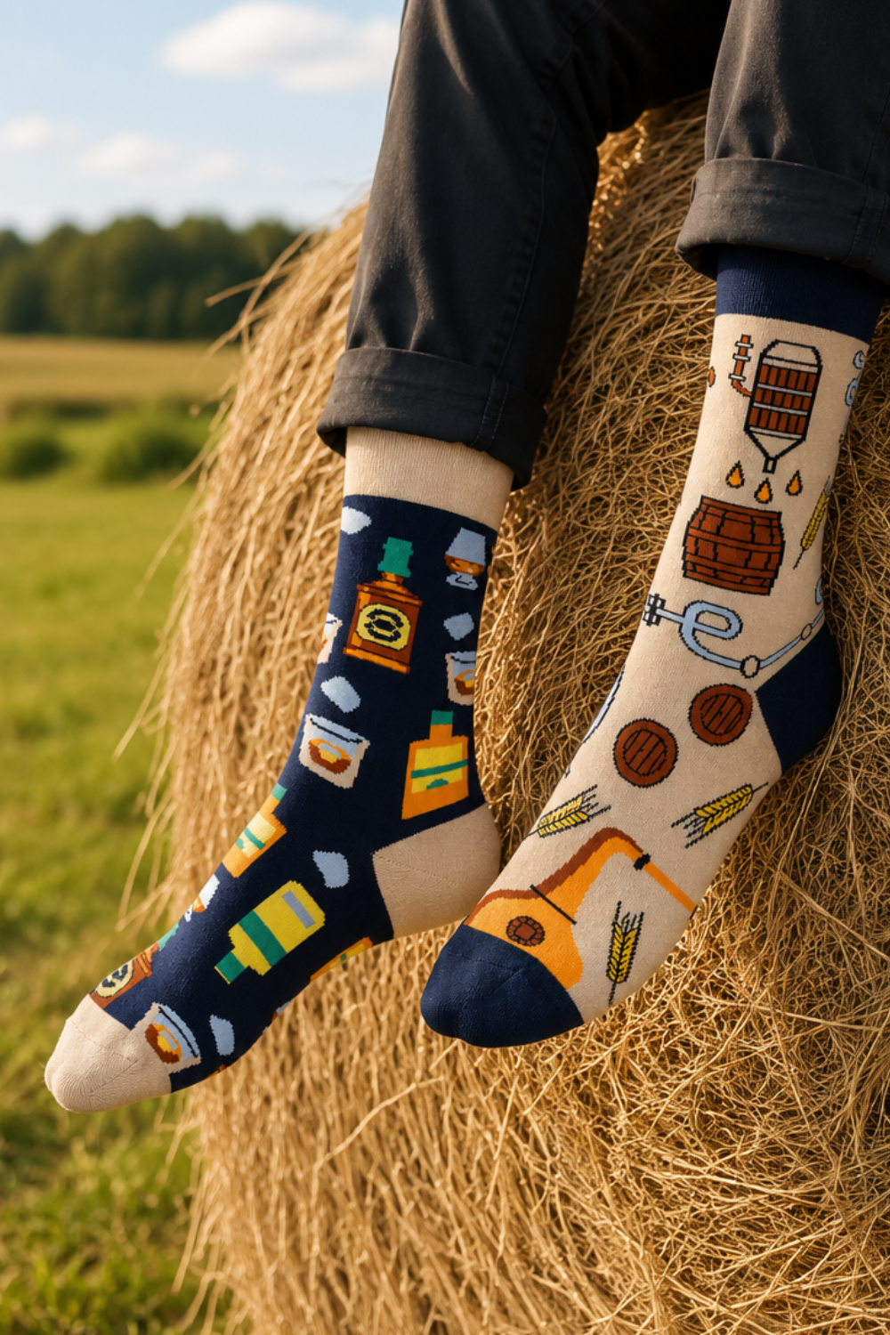 KALLE cotton whisky-lover’s socks