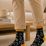 MARKUS black patterned cotton socks