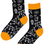 MARKUS black patterned cotton socks