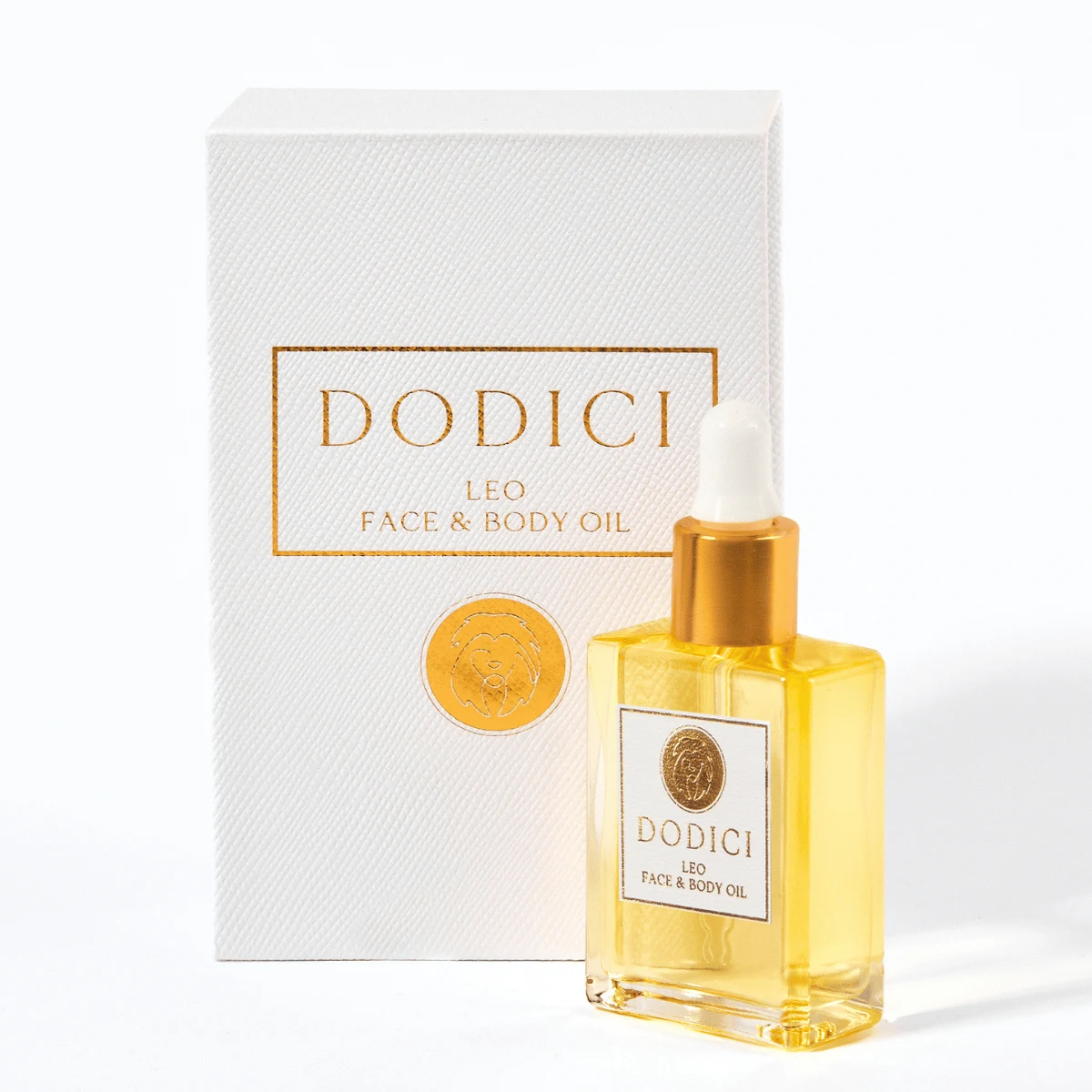 Масло для лица и тела DODICI Organic знака Лев с белой подарочной коробкой