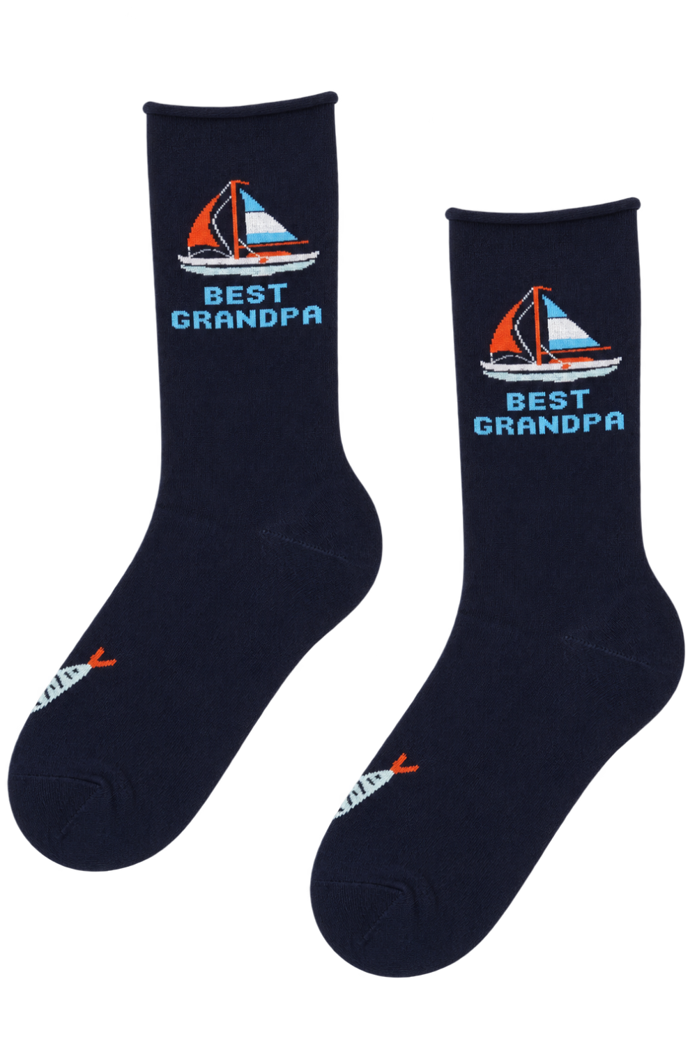 BEST GRANDPA cotton socks with a sailboat motif ABDUL