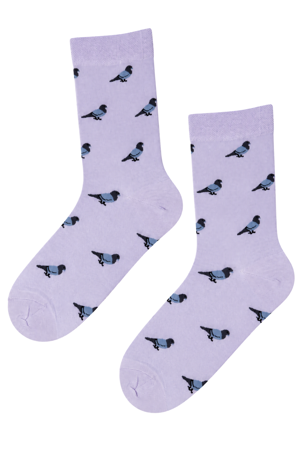 BIRDHOUSE light blue viscose socks with birds