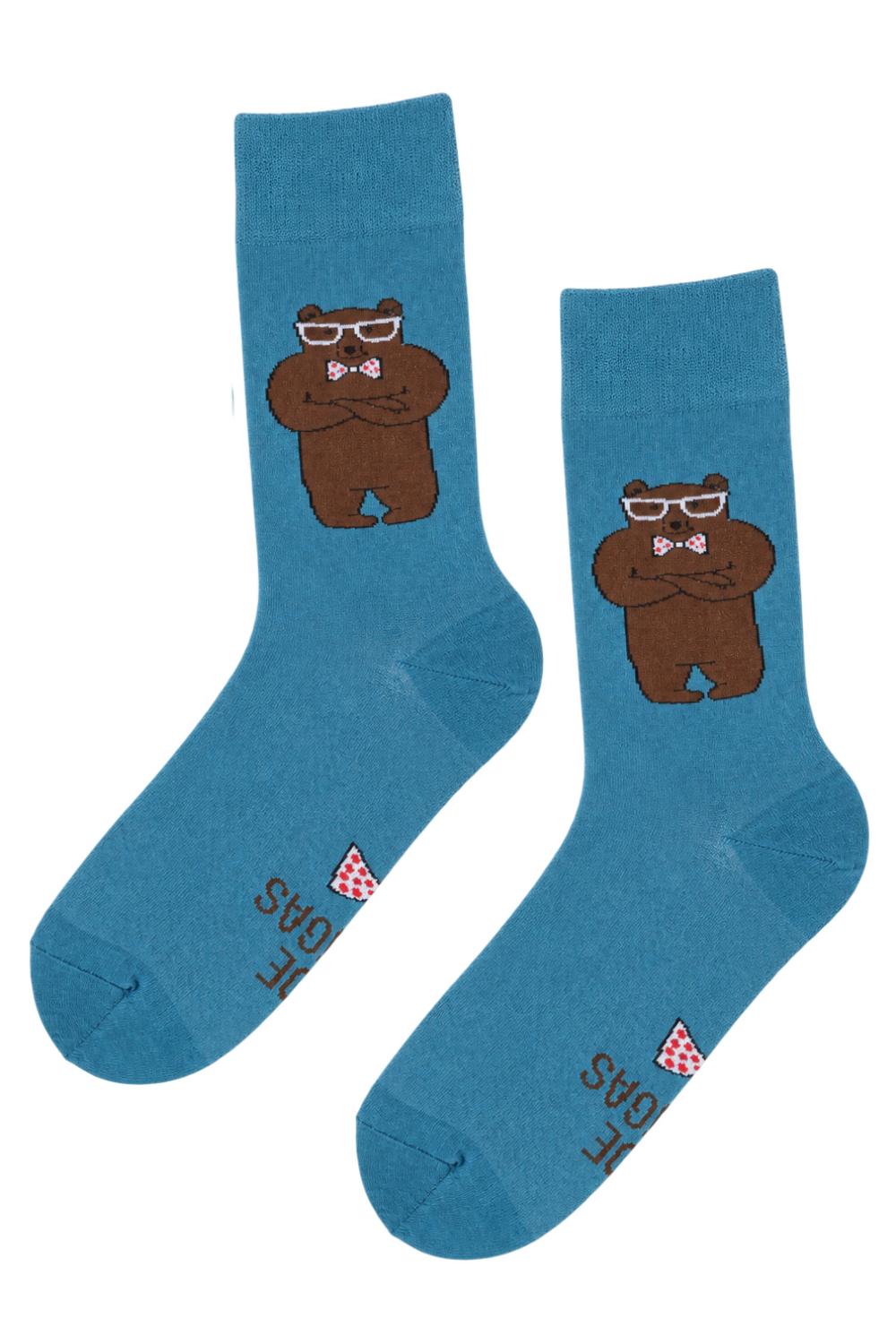 ‘KING OF FATHERS’ cotton socks with bears and text